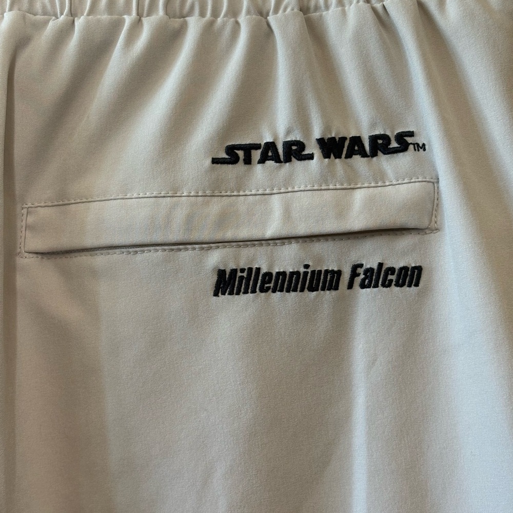 Star Wars Men's Beige Athletic Shorts,embroidered letters,size L - Picture 7 of 10